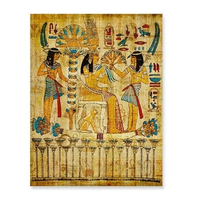 Egypt Wall Art Canvas Poster Parchment Paper Style Old Antique Poster Prints Retro Egyptian Picture Wall Decor King Tut Queen