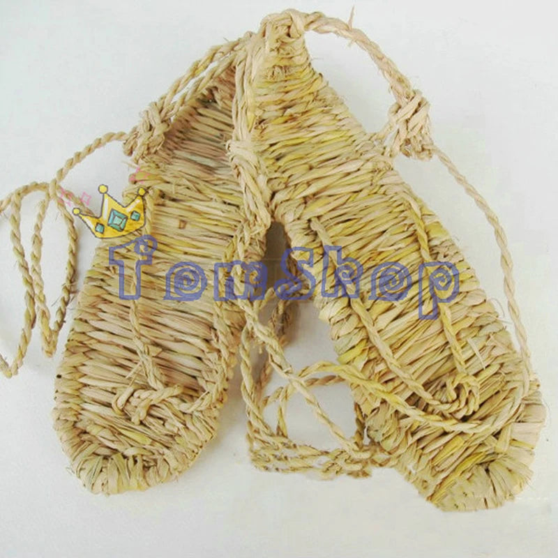 BLEACH COSTUMES HAND-MADE STRAW SANDALS SLIPPER SHOES + FREE SOCKS COSPLAY PROPS