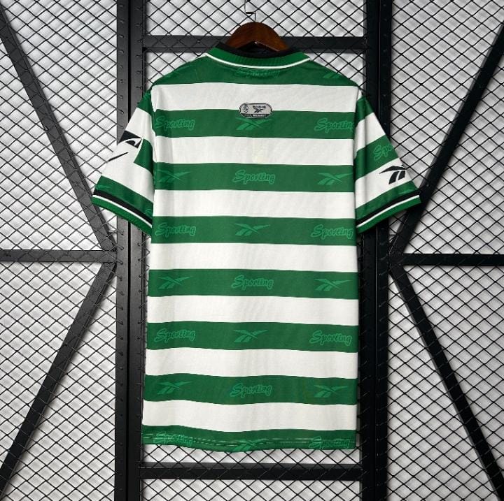 Camisa Sporting Lisboa Retro I 1999/2000 Verde e Banca Reebok