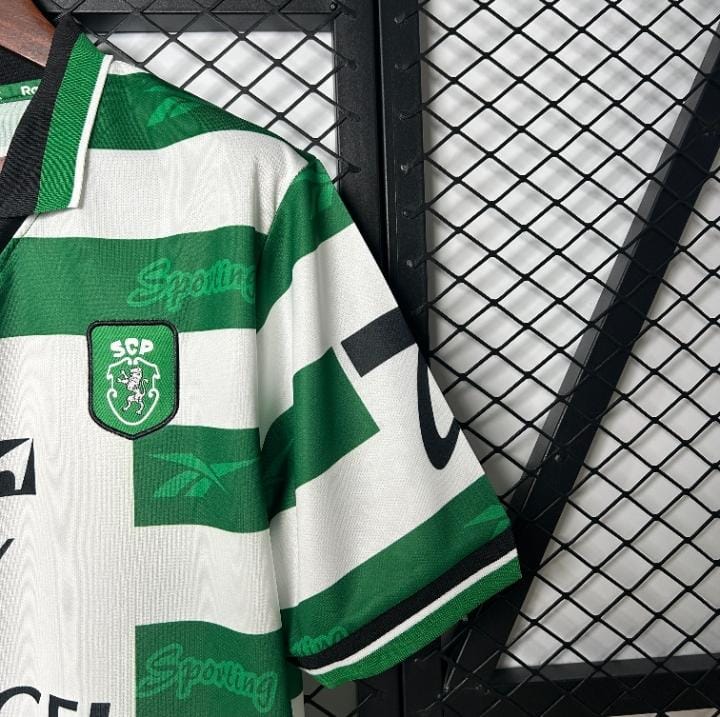 Camisa Sporting Lisboa Retro I 1999/2000 Verde e Banca Reebok