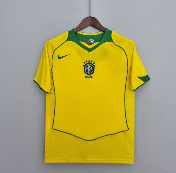 Camisa Brasil I 2004/05 Retrô Nike - Amarela