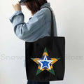 Brazil Map Brazilian Flag Heartbeat Guitar Love Heart Country Watercolor Gift Shoulder Canvas Tote Bag Harajuku Fashion Handbag