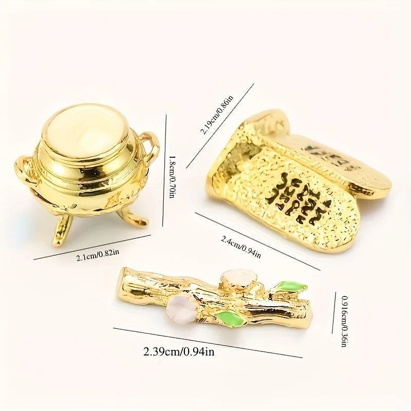 Golden Ark Covenant Figurine Commandments, Aaron’s Rod & Manna - Religious Jewelry Box, Multi-Faith Holidays, No Electricity