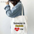 Luanda Angola Map Flag Emblem Gift Idea Love Heart South Africa Skyline Shopper Harajuku Canvas Tote Bag Cotton Shopping Handbag