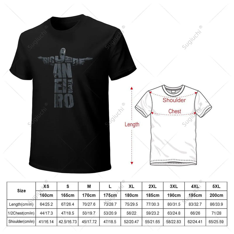 Unisex Men Brazil Jesus Christ Rio De Janeiro Cristo Souvenir Tshirt Tees T Shirts Women Boys 100% Cotton T-Shirt