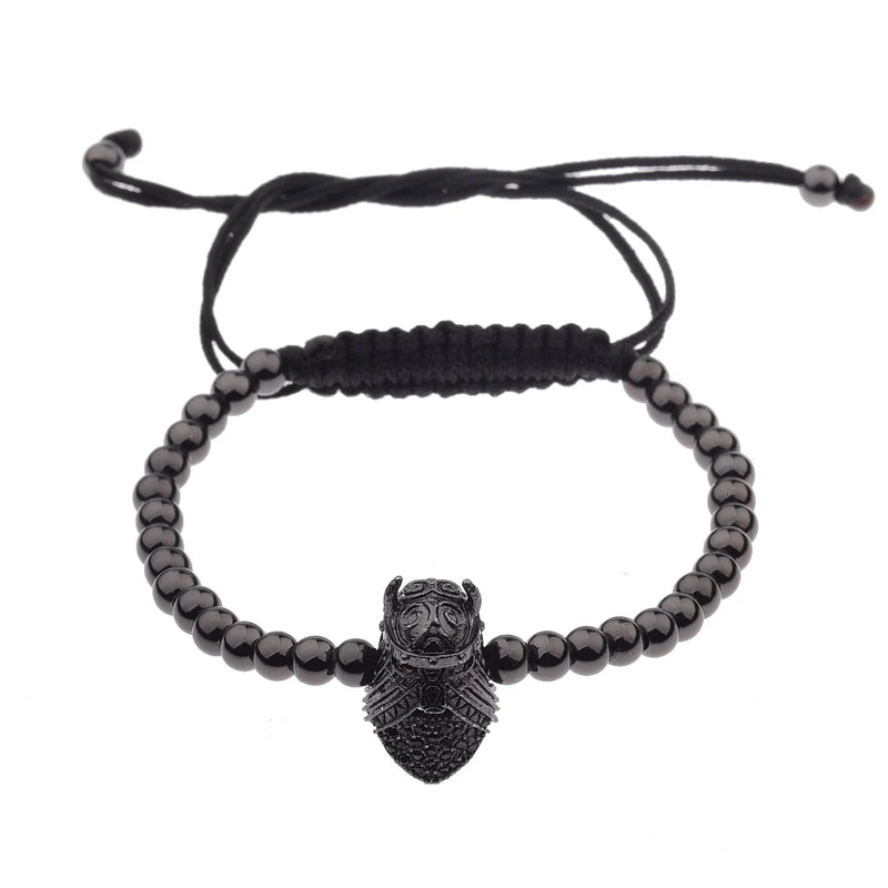 France Egypt Couple Bracelet Jewelry Gold&Silver Color Alloy Pharaoh Shape Luxury Woven Bracelet Best Gift For Men Women Jewelry