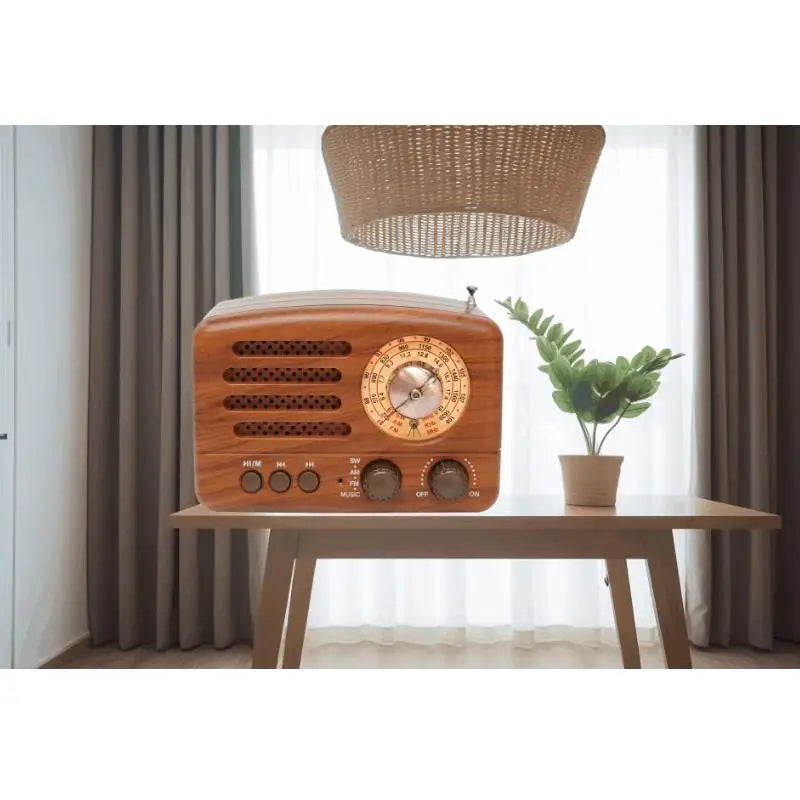 New Classical Retro FM AM Desktop Radio Receiver Rechargeable Portable MP3 Radios Stereo 3W Bluetooth Speaker AUX USB