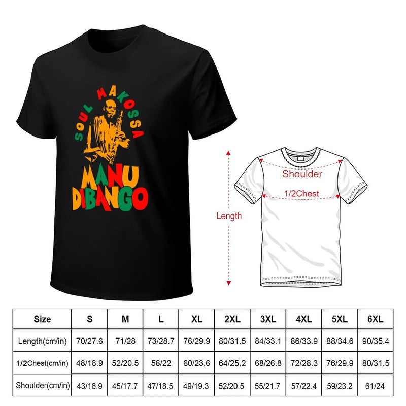 Manu Dibango - Soul Makossa: Funk Icon Tribute Design for T-Shirts T-Shirt custom shirt anime figures blanks mens t shirts