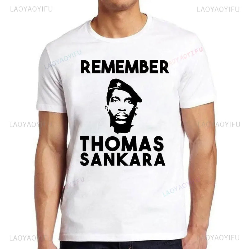 Thomas Sankara Lumumba Burkina Faso Design Retro Gift Cool Men Women TopsT Shirt for Fitness Training Comfortable Personality