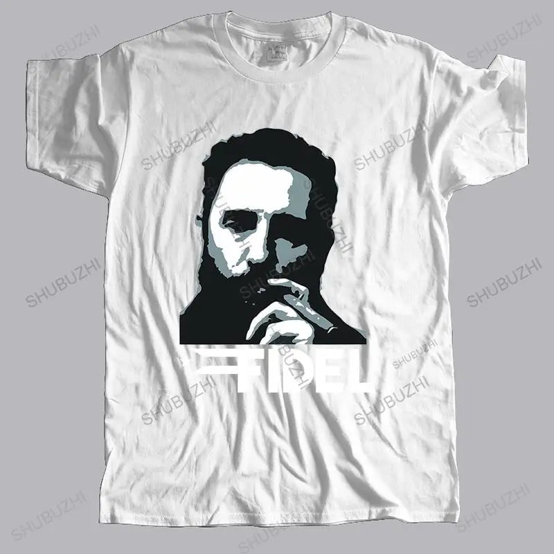 cotton High Quality tshirt men summer tees Brand Clothing Fidel Castro T-Shirt Cuba many short sleeve tops fashion unisex tees