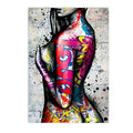 Street Art Woman Body Graffiti Wall Art Canvas Painting Female Body Tattoo Poster And Prints Pictures For Bedroom Home Decor