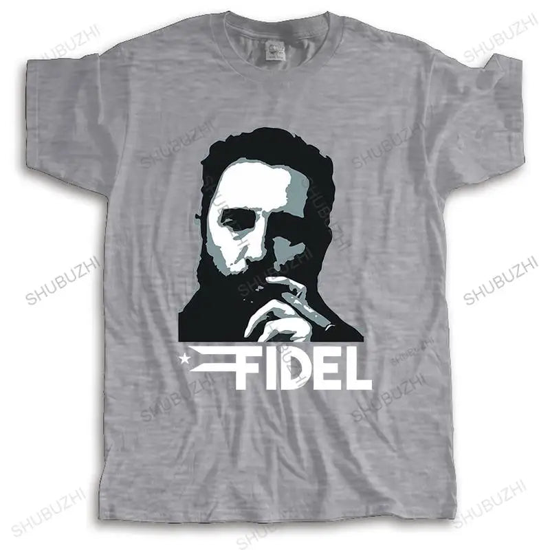 cotton High Quality tshirt men summer tees Brand Clothing Fidel Castro T-Shirt Cuba many short sleeve tops fashion unisex tees