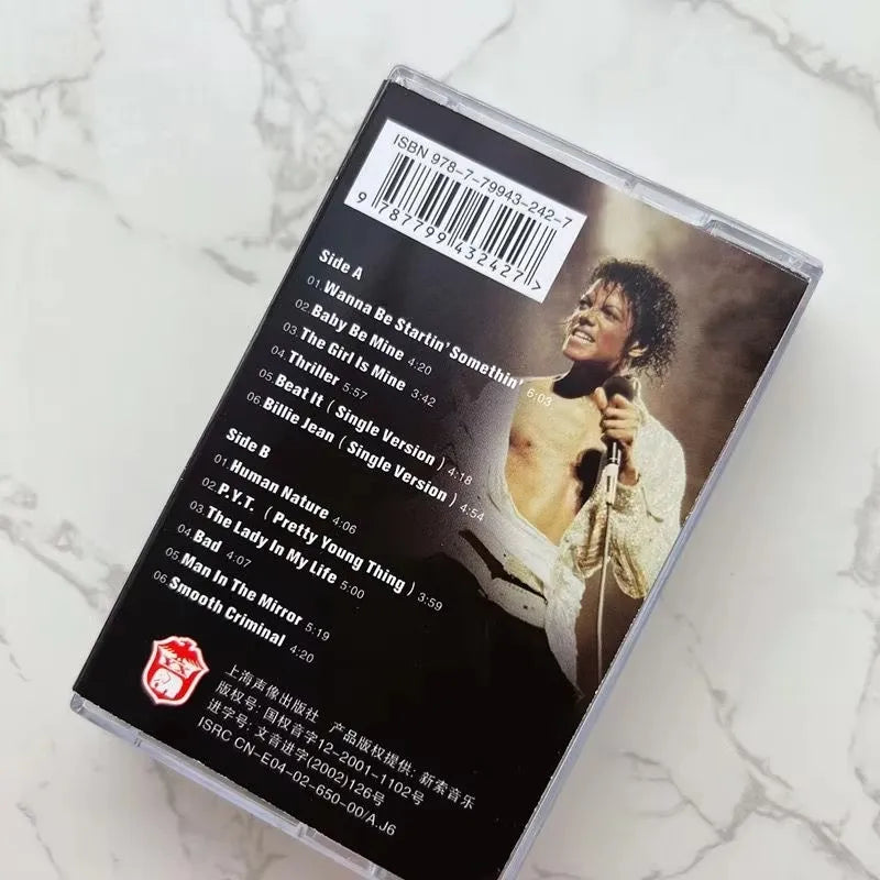 Retro MJ King of pop Michael Jackson Music Tape Bad Album HIStory Cassettes Cosplay Walkman Recorder Car Soundtracks Box Gifts