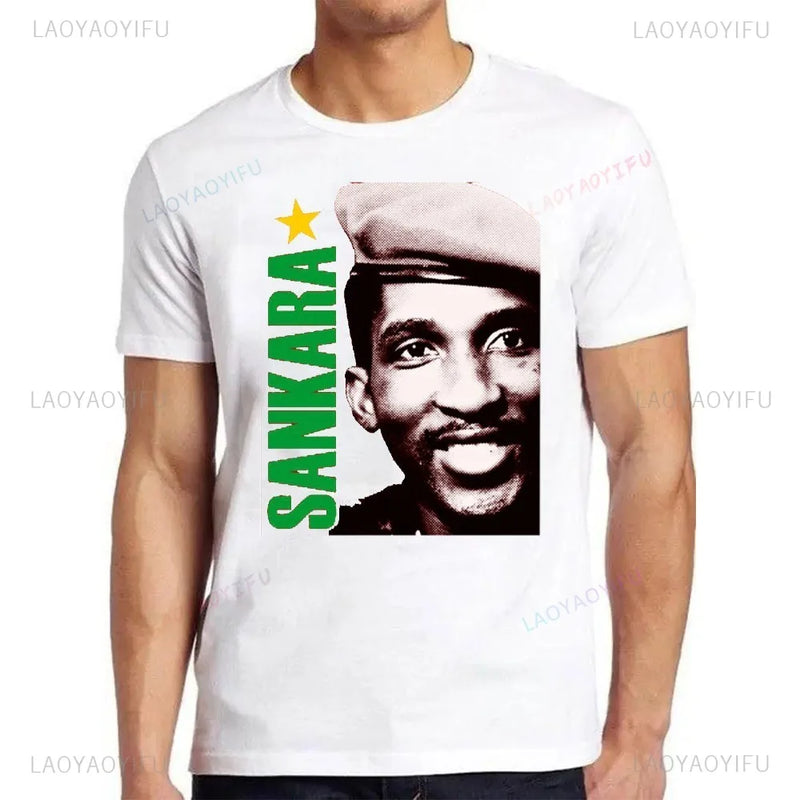 Thomas Sankara Lumumba Burkina Faso Design Retro Gift Cool Men Women TopsT Shirt for Fitness Training Comfortable Personality