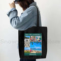 Brazil Map Brazilian Flag Heartbeat Guitar Love Heart Country Watercolor Gift Shoulder Canvas Tote Bag Harajuku Fashion Handbag