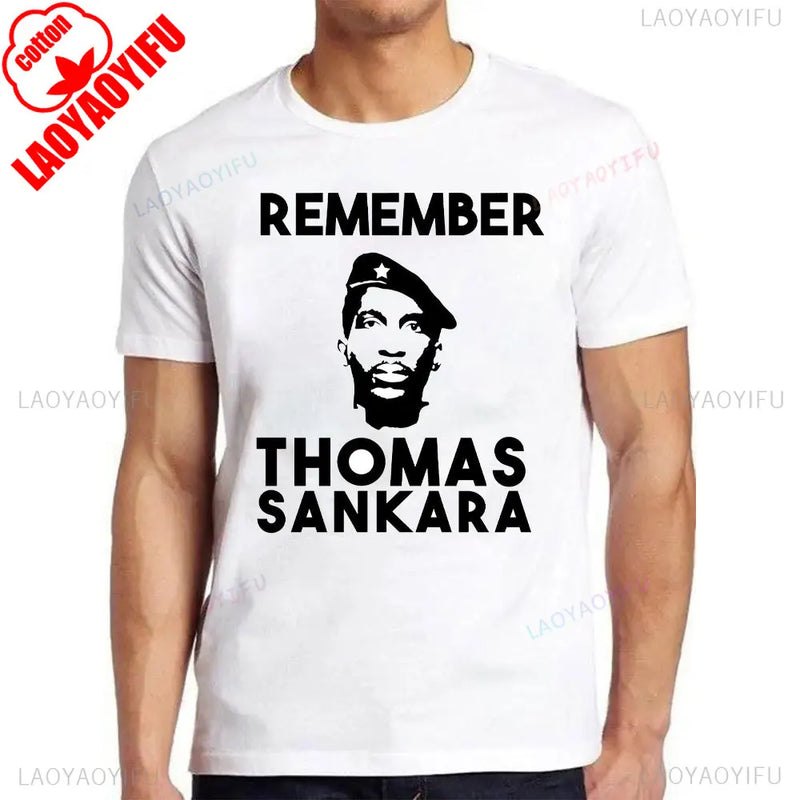 Thomas Sankara Lumumba Burkina Faso Design Retro Gift Cool Men Women TopsT Shirt for Fitness Training Comfortable Personality