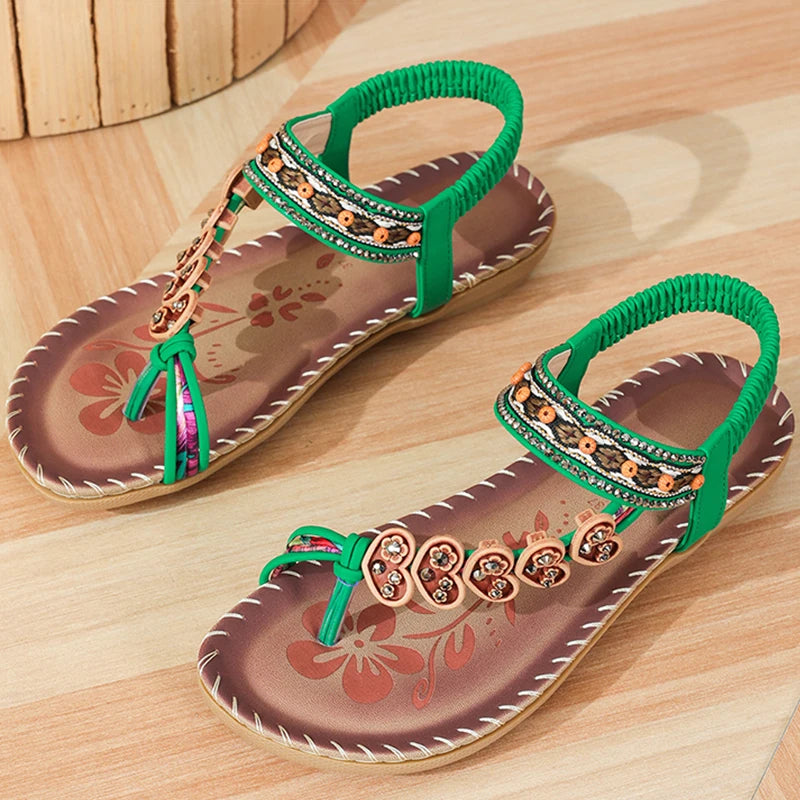 Women's Sandals Bohemia Style Sandals Summer 2025 New Shoes For Woman Flip Flops Beach Summer Shoes Women Low Heels Footwear