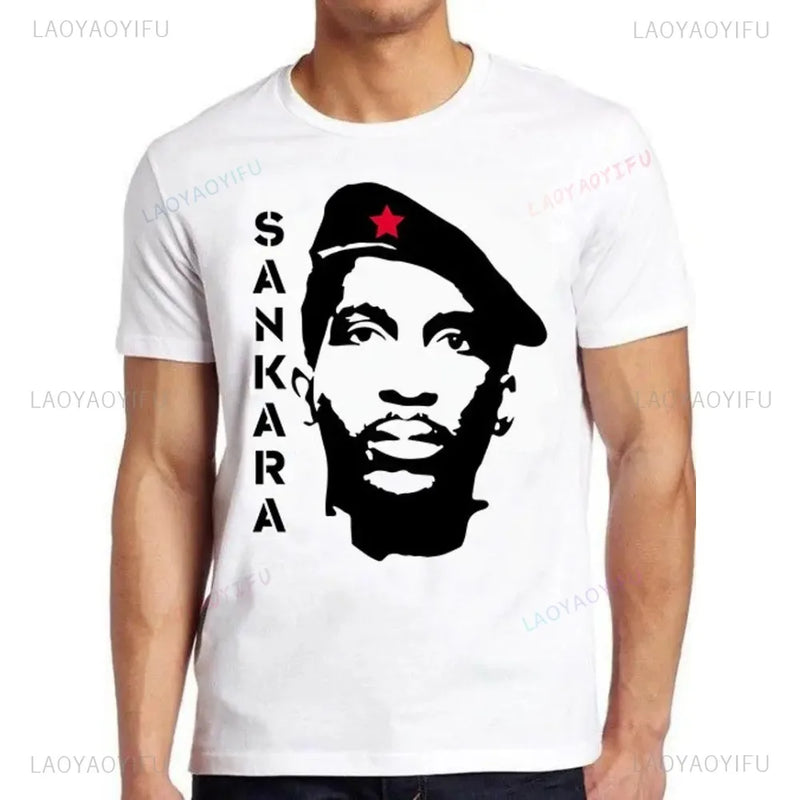 Thomas Sankara Lumumba Burkina Faso Design Retro Gift Cool Men Women TopsT Shirt for Fitness Training Comfortable Personality
