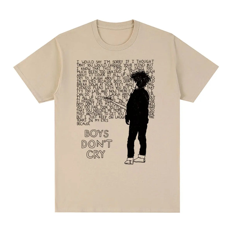 The Cure Vintage T-shirt Robert Smith Boys Don't Cry Cotton Men T shirt New Tee Tshirt Womens Tops