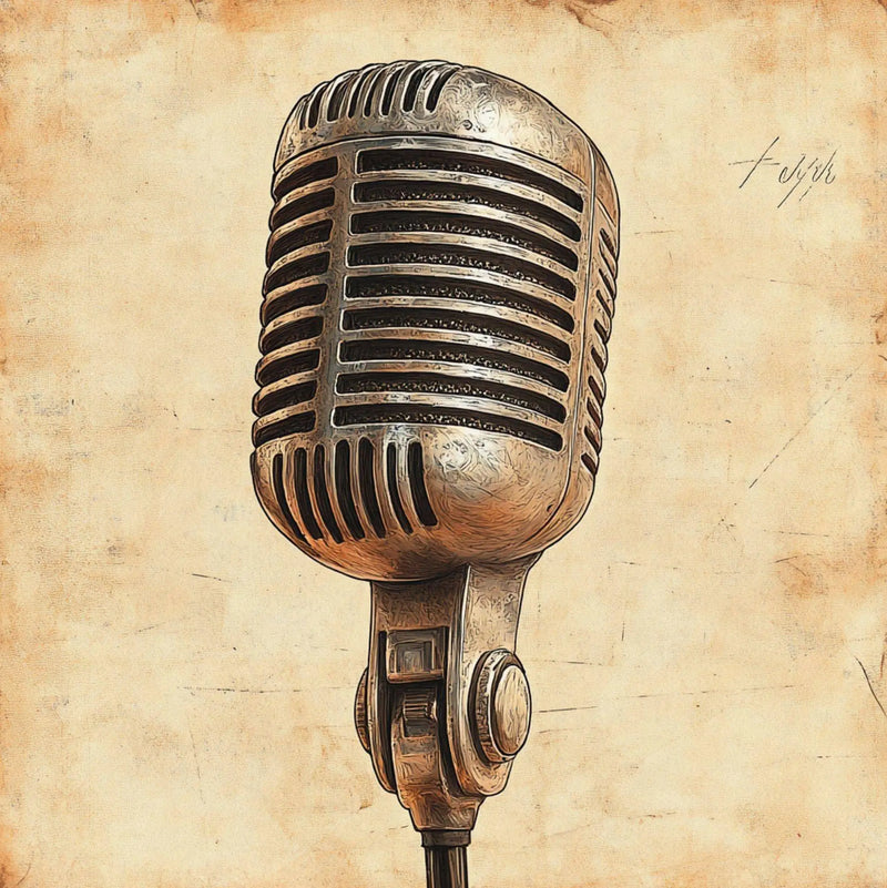 Retro Antique Music Instruments Guitar Microphone Drums Piano Art Poster Canvas Painting Wall Prints Picture Room Home Decor