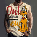 Gym Brand clothing Bodybuilding Fitness Mens running tanks workout Disney Goofy Print vest Stringer sportswear muscle undershirt
