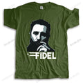 cotton High Quality tshirt men summer tees Brand Clothing Fidel Castro T-Shirt Cuba many short sleeve tops fashion unisex tees