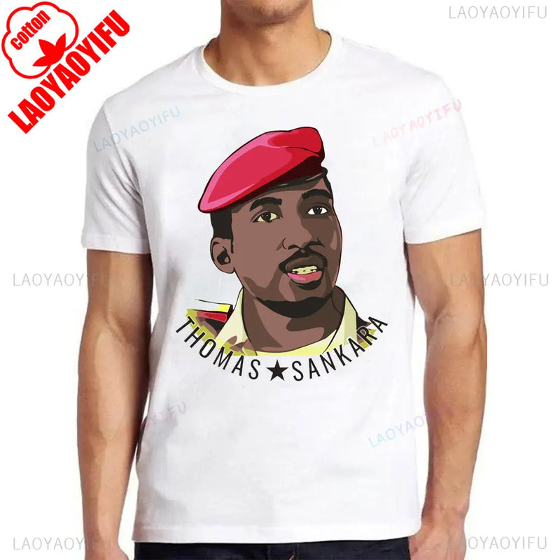 Thomas Sankara Lumumba Burkina Faso Design Retro Gift Cool Men Women TopsT Shirt for Fitness Training Comfortable Personality