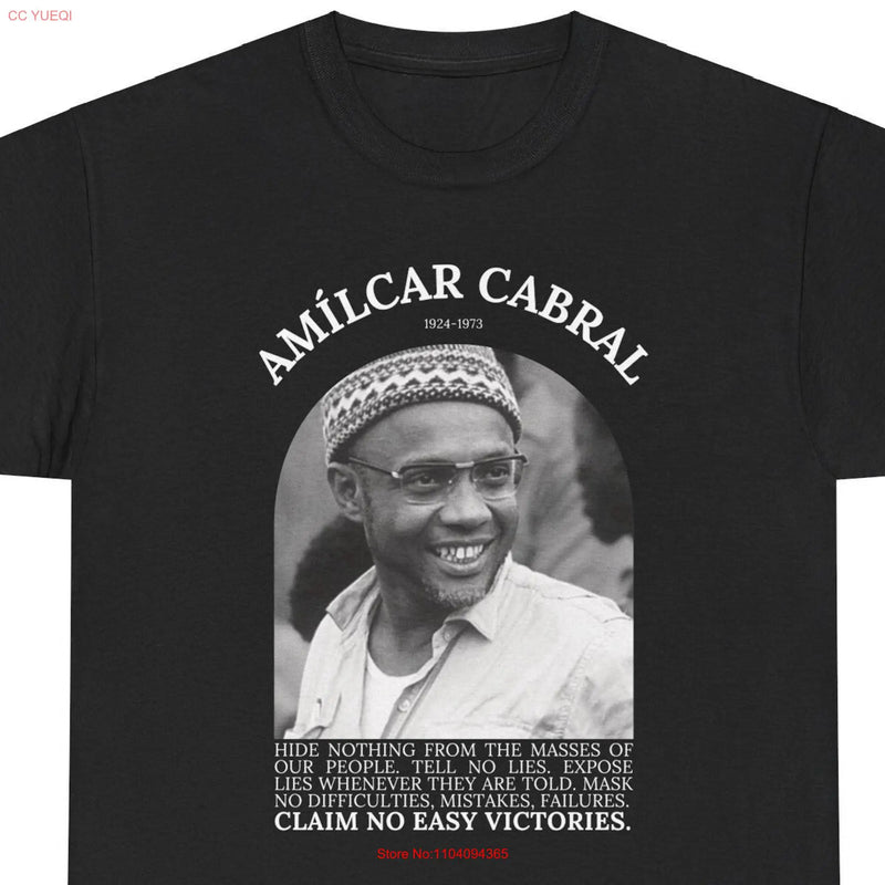 Amílcar Cabral Claim No Easy Victories T Shirt decolonization tee panafricanist marxist socialist revolutionary Black