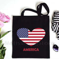 Love Denmark France Greece Egypt Ecuador Mexico Romania Djibouti USA UAE UK Belgium Cape Verde Heart Flag Cute Tote Bag Handbags