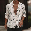 2023 Fashion Shirt Lapel Casual Men's Graffiti Ink Painting Flower Butterfly Outdoor Retro High Quality Material Top Plus Size