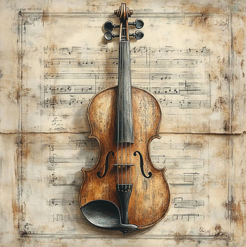 Retro Antique Music Instruments Guitar Microphone Drums Piano Art Poster Canvas Painting Wall Prints Picture Room Home Decor