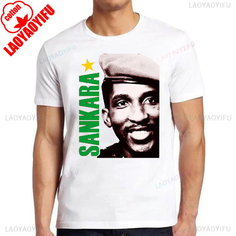 Thomas Sankara Lumumba Burkina Faso Design Retro Gift Cool Men Women TopsT Shirt for Fitness Training Comfortable Personality