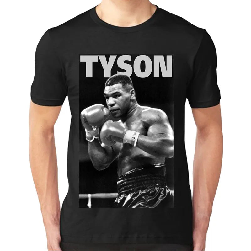 Boxing Champion Custom Boxing Short Sleeve Men's and Women's T-shirt Short Sleeve, Tyson Printed T-shirt Size S-3xl