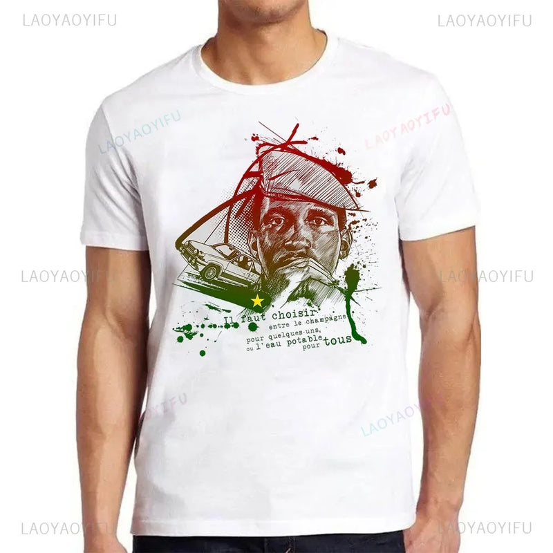 Thomas Sankara Lumumba Burkina Faso Design Retro Gift Cool Men Women TopsT Shirt for Fitness Training Comfortable Personality