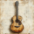 Retro Antique Music Instruments Guitar Microphone Drums Piano Art Poster Canvas Painting Wall Prints Picture Room Home Decor