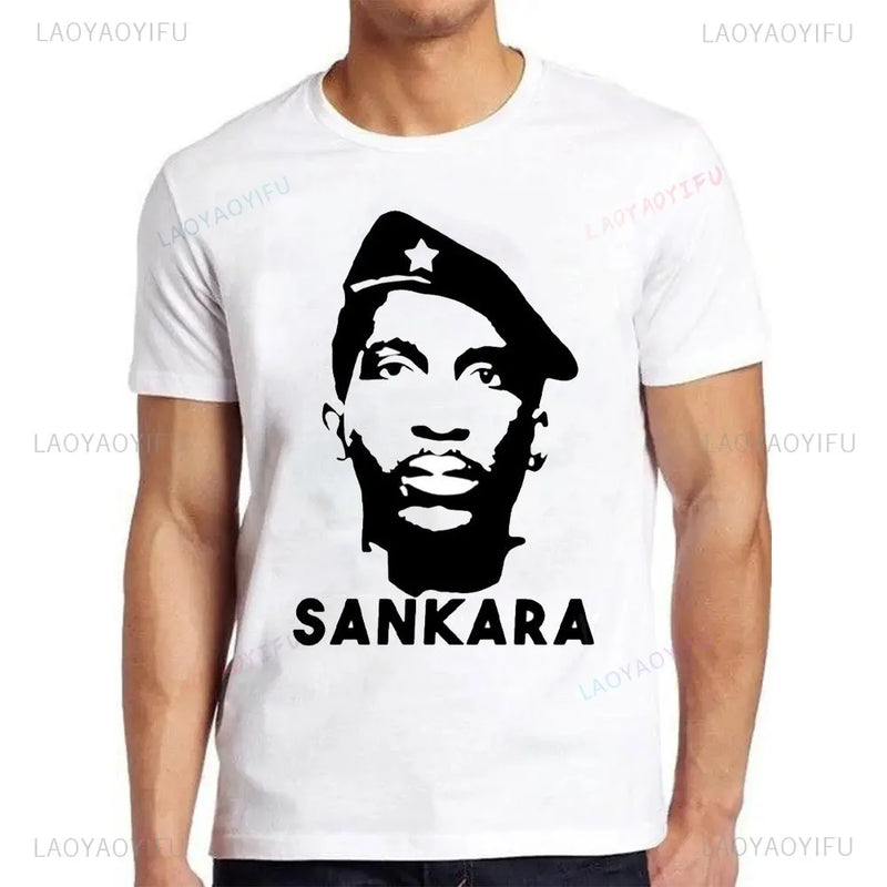 Thomas Sankara Lumumba Burkina Faso Design Retro Gift Cool Men Women TopsT Shirt for Fitness Training Comfortable Personality
