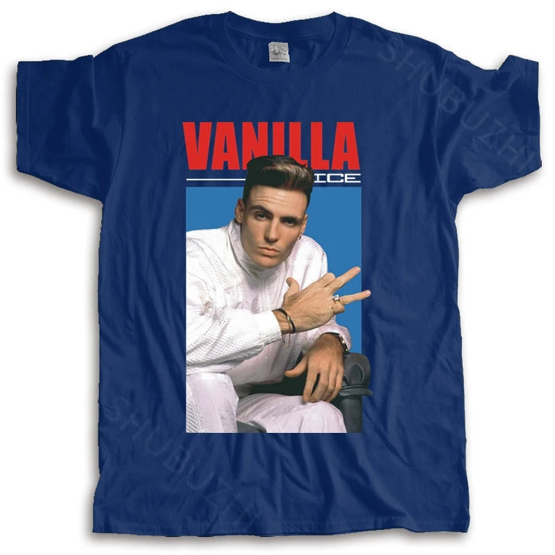 Tshirt men summer top tees men novelty tshirt Vanilla Ice Couch on Vintage Black - T-Shirt unisex t-shirt loose style tops