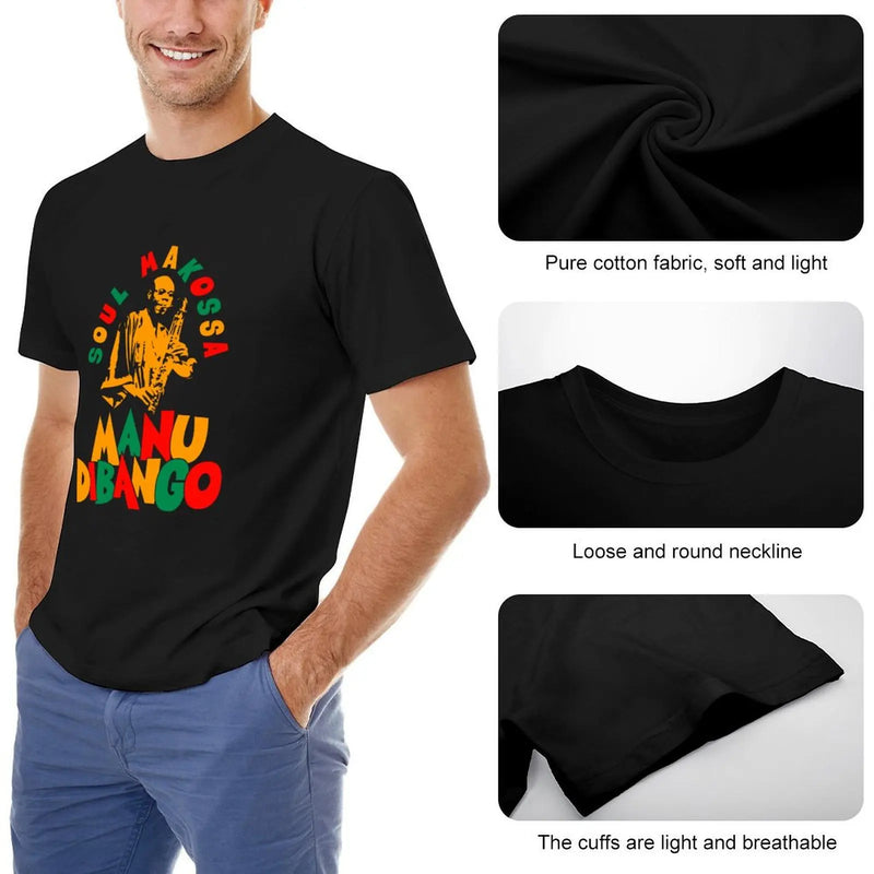 Manu Dibango - Soul Makossa: Funk Icon Tribute Design for T-Shirts T-Shirt custom shirt anime figures blanks mens t shirts