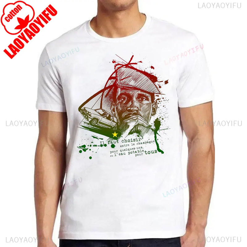 Thomas Sankara Lumumba Burkina Faso Design Retro Gift Cool Men Women TopsT Shirt for Fitness Training Comfortable Personality