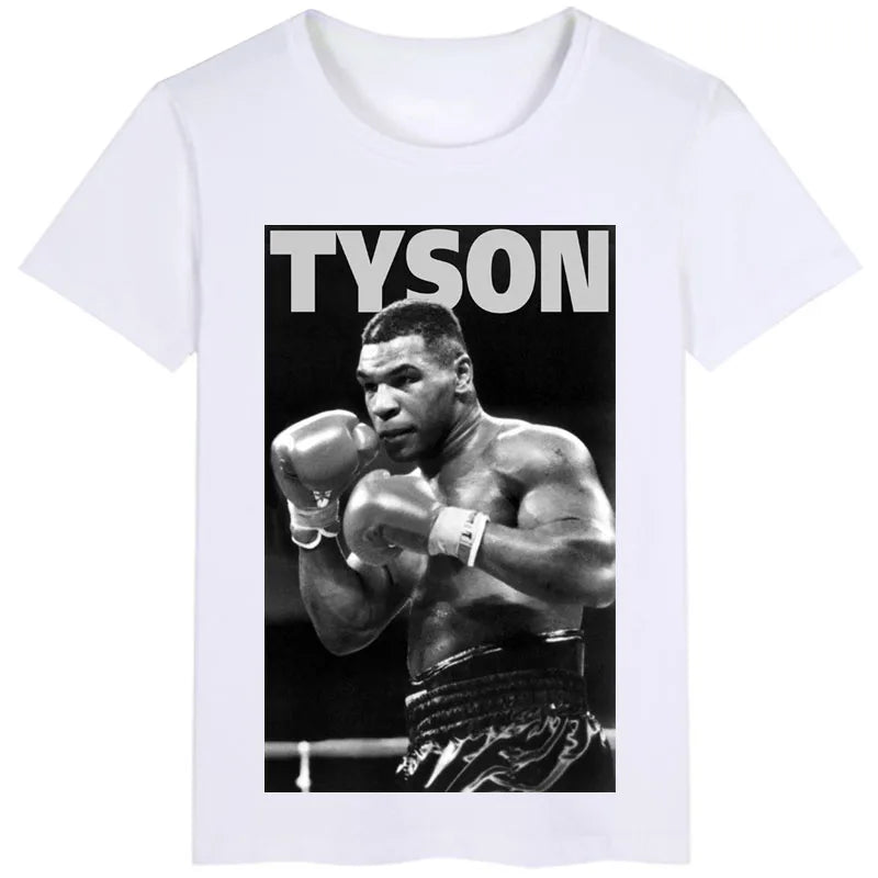 Boxing Champion Custom Boxing Short Sleeve Men's and Women's T-shirt Short Sleeve, Tyson Printed T-shirt Size S-3xl