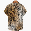 2024 Men's Leopard 3D Shirts Summer Hawaii Beach Shirt Men's Short Sleeve Retro Fashion Clothing Personalized Design Men's Tops