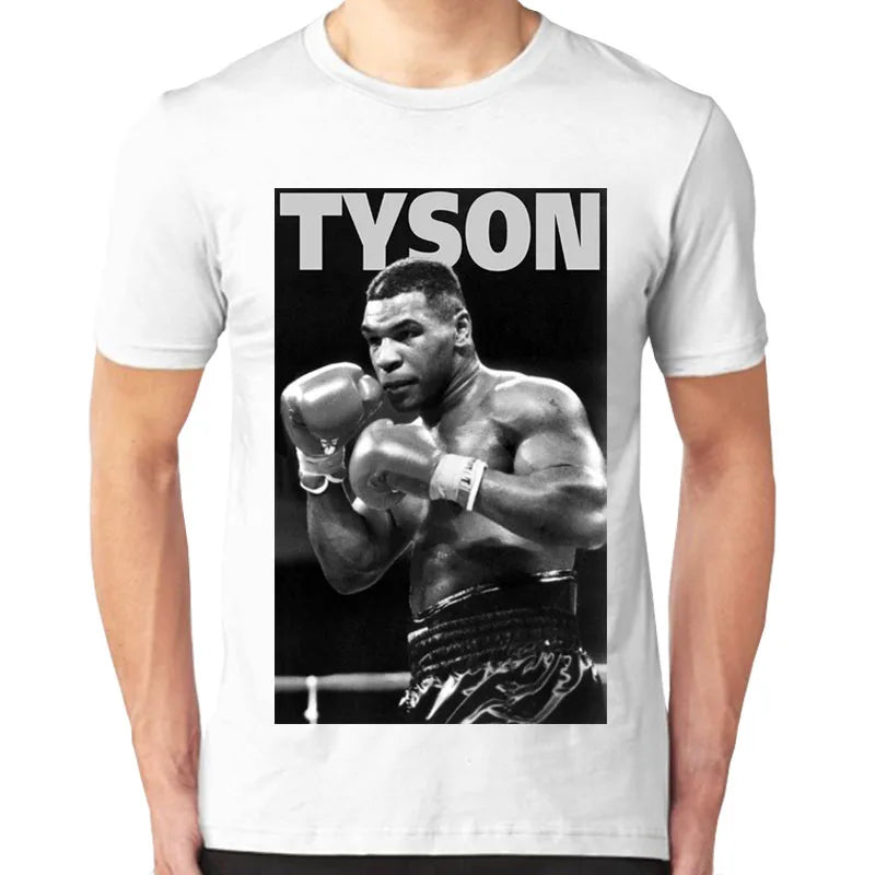 Boxing Champion Custom Boxing Short Sleeve Men's and Women's T-shirt Short Sleeve, Tyson Printed T-shirt Size S-3xl