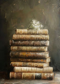Retro Abstract Dark College Books Skull Flowers Candles Poster Canvas Art Painting Printing Home Room Wall Pictures Decor Gift