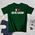 Unisex Men I Love Rio De Janeiro Tshirt Tees T Shirts Women Boys 100% Cotton T-Shirt