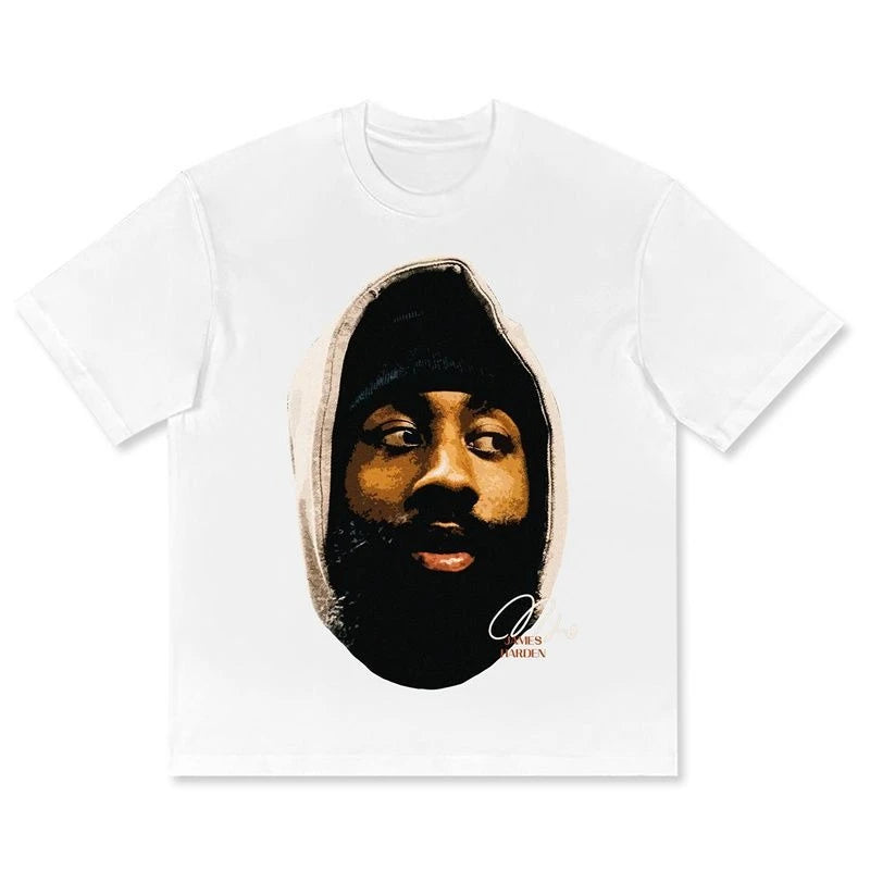 Men's T-shirt Summer Fashion Hot Star T-shirt Harden Three-ball Booker Morant Ubray American Vintage Cotton Loose Short Sleeves