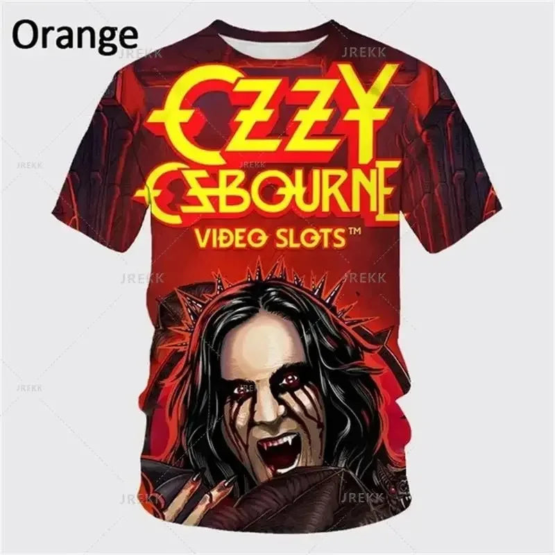 Punk Band Rock Band Ozzy Osbourne Print T Shirt Creative Rapper Fashion Short-sleeved Clothing Top 3D T-Shirt For Men Kid tshirt