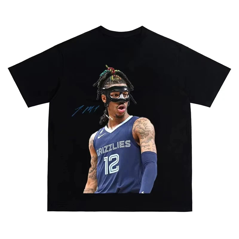 The 2025 New Morant Breathable, Fashionable and Casual High-quality Men's Pure Cotton Round-neck Graphic Printed T-shirt