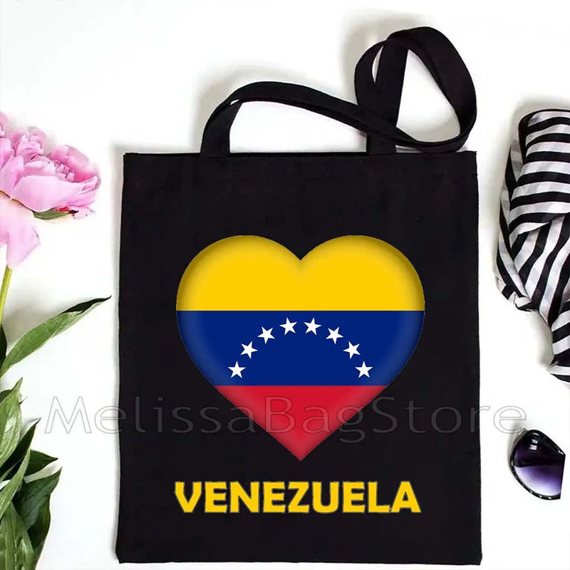Love Denmark France Greece Egypt Ecuador Mexico Romania Djibouti USA UAE UK Belgium Cape Verde Heart Flag Cute Tote Bag Handbags