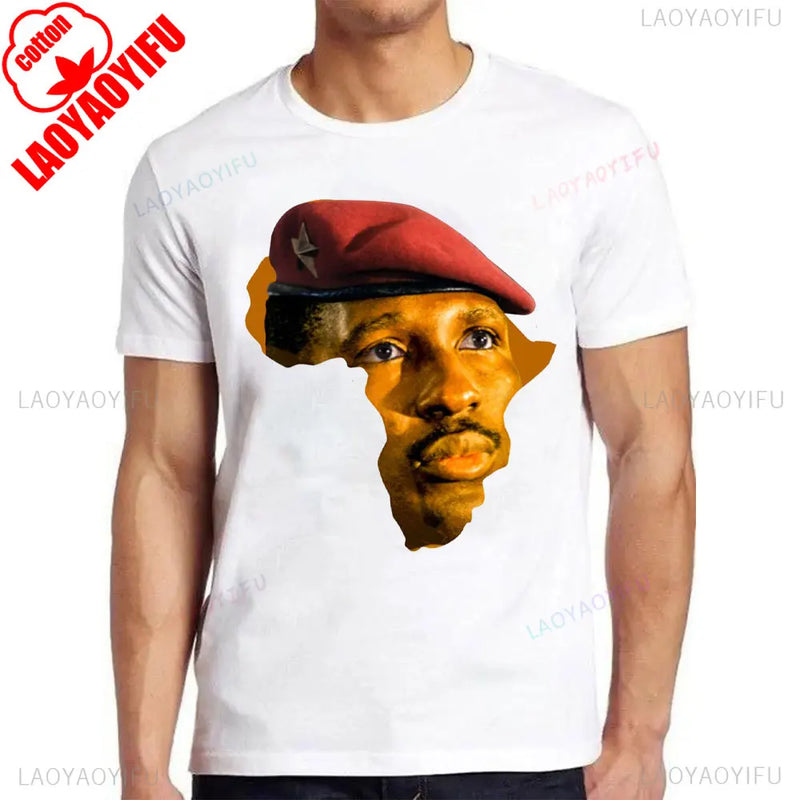 Thomas Sankara Lumumba Burkina Faso Design Retro Gift Cool Men Women TopsT Shirt for Fitness Training Comfortable Personality
