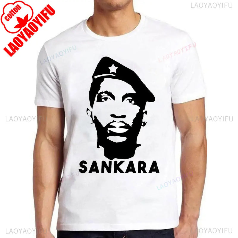 Thomas Sankara Lumumba Burkina Faso Design Retro Gift Cool Men Women TopsT Shirt for Fitness Training Comfortable Personality